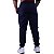 Calça Masculina Em Helanca Peluciada MXD Conceito 100% Poliéster Com Bolso Azul Marinho - Imagem 3