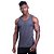 Regata Malha Canelada Masculina Modelo Americano MXD Conceito Cores Básicas Grafite - Imagem 1