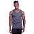 Regata Malha Canelada Masculina Modelo Americano MXD Conceito Cores Básicas Grafite - Imagem 2