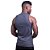 Regata Malha Canelada Masculina Modelo Americano MXD Conceito Cores Básicas Grafite - Imagem 4