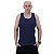 Regata Malha Canelada Masculina Modelo Americano MXD Conceito Cores Básicas Marinho - Imagem 1