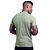 Camiseta Masculina Malha Canelada Tradicional MXD Conceito Verde Militar - Imagem 3