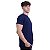 Camiseta Masculina Malha Trabalhada Tradicional MXD Conceito Azul Marinho - Imagem 3