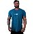 Camiseta Longline Masculina Estampado MXD Conceito Logo Centralizada Nuno Azul - Imagem 1