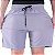 Bermuda em Tactel com Elastano Masculino MXD Conceito Bolso Com Ziper Cinza Claro - Imagem 1