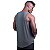Regata Poliamida Cavada Longline Masculina Premium MXD Conceito Cinza Escuro - Imagem 3