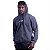Blusa Moletom Peluciado Bolso Canguru e Capuz Grafite MXD Conceito Logo - Imagem 1