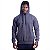 Blusa Moletom Masculino Peluciado Bolso Canguru e Capuz Grafite Básico - Imagem 1