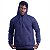 Blusa Moletom Masculino Peluciado Bolso Canguru e Capuz Azul Marinho Básico - Imagem 1