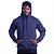 Blusa Moletom Masculino Peluciado Bolso Canguru e Capuz Azul Marinho Básico - Imagem 2