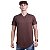 Camiseta Longline Decote V Masculina MXD Conceito 100% Algodão 30.1 Penteado PIMA-USA Marrom - Imagem 1