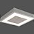 Painel De Sobrepor Rebatedor Quadrado De Luz Indireta E27 50x50cm - Imagem 3