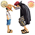 SHANKS E LUFFY ONE PIECE REVIVAL MONMENTS ICHIBAN KUJI LETRA A BANDAI 100% ORIGINAL LACRADO - Imagem 1