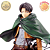 LEVI ACKERMAN ATTACK ON TITAN MASTER STAR PIECE COM DMT BANPRESTO 100% ORIGINAL LACRADO - Imagem 2