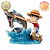 MONKEY D. LUFFY VS. MONSTRO MARINHO ONE PIECE WCF LOG STORIES BANPRESTO 100% ORIGINAL LACRADO - Imagem 1