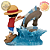 MONKEY D. LUFFY VS. MONSTRO MARINHO ONE PIECE WCF LOG STORIES BANPRESTO 100% ORIGINAL LACRADO - Imagem 2