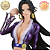 BOA HANCOCK DE ROXO SENTADA METALLIC VER. ONE PIECE GRANDLINE JOURNEY SPECIAL BANPRESTO 100% ORIGINAL LACRADO - Imagem 2