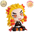 KYOJURO RENGOKU DEMON SLAYER LOOK UP MEGAHOUSE 100% ORIGINAL LACRADO - Imagem 2