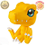 AGUMON DIGIMON LOOK UP MEGAHOUSE 100% ORIGINAL LACRADO - Imagem 1