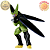 CONJUNTO GOHAN KID SSJ X PERFECT CELL DRAGON BALL Z MATCH MAKERS BANPRESTO 100% ORIGINAL LACRADO - Imagem 4