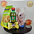 COPO GOKU E BARDOCK ICHIBAN ACTION FIGURES + SNACKS PACOTE BLACK - Imagem 1