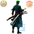 RORONOA ZORO TIMESKIP ONE PIECE MASTERLISE ICHIBAN KUJI LETRA B BANDAI 100% ORIGINAL LACRADO - Imagem 2
