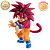 SON GOKU KID SSJ4 RED HAIR DRAGON BALL DAIMA MASTERLISE ICHIBAN KUJI LETRA A BANDAI 100% ORIGINAL LACRADO - Imagem 3