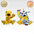 CONJUNTO AGUMON E GABUMON BRAÇO PARA CIMA DIGIMON ICHIBANSHO LETRA C BANDAI 100% ORIGINAL LACRADO - Imagem 1