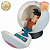 SON GOKU BABY COM POD DRAGON BALL  ICHIBAN KUJI OLD VERSION BANDAI 100% ORIGINAL - Imagem 1