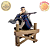 HYAKUNOSUKE OGATA GOLDEN KAMUY XROSSLINK SEGA 100% ORIGINAL LACRADO - Imagem 1