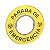 ETIQUETA CIRCULAR PLÁSTICA, AMARELA, Ø60mm, "PARADA DE EMERGÊNCIA" - ZBY9420 - Imagem 1