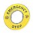 ETIQUETA CIRCULAR PLÁSTICA, AMARELA, Ø60mm, "EMERGENCY STOP" - ZBY9320 - Imagem 1