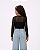 BLUSA PRETA COM SOBREPOSIÇÃO DE TULE - PETIT CHERIE - Imagem 2