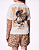 BLUSA MINNIE PEROLA MANGA TULE ONÇA - ANIMÊ - Imagem 1