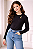 BLUSA ML ESSENTIALS CANELADA PRETO - ANIMÊ - Imagem 1