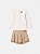 CJ ML BLUSA PEROLA E SHORT-SAIA XADREZ BEGE - ANIMÊ - Imagem 1