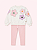 CONJ MOLETON BRANCO FLORES E CALÇA ROSA 034 - MON SUCRÉ - Imagem 1
