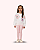CONJ MOLETON BRANCO FLORES E CALÇA ROSA 034 - MON SUCRÉ - Imagem 2