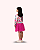 VESTIDO PLUSH SAIA TULE PINK COM FLORES - MON SUCRÉ - Imagem 2