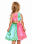 VESTIDO LENCO TROPICAL ROSA E VERDE - ALPHABETO - Imagem 2