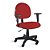 Cadeira Executiva Giratória Braços Tecido Vermelho - Imagem 2