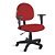 Cadeira Executiva Giratória Braços Tecido Vermelho - Imagem 1