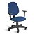 Cadeira Gerente Giratória Braços Tecido Azul Com Preto - Imagem 1