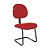 Cadeira Executiva Pé Contínuo Tecido Vermelho - Imagem 1