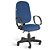 Cadeira Presidente Giratória Braços Tecido Azul Com Preto - Imagem 2