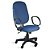 Cadeira Presidente Relax Braços Tecido Azul Com Preto Ágata - Imagem 1