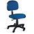 Cadeira Secretária Giratória Tecido Azul Com Preto - Imagem 1
