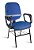 Cadeira Universitária Diretor Tecido Azul Com Preto - Imagem 2