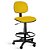 Cadeira Caixa Alta Secretária Couro Eco Amarelo Rodízios - Imagem 1