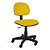 Cadeira Secretária Giratória Couro Ecológico Amarelo - Imagem 1